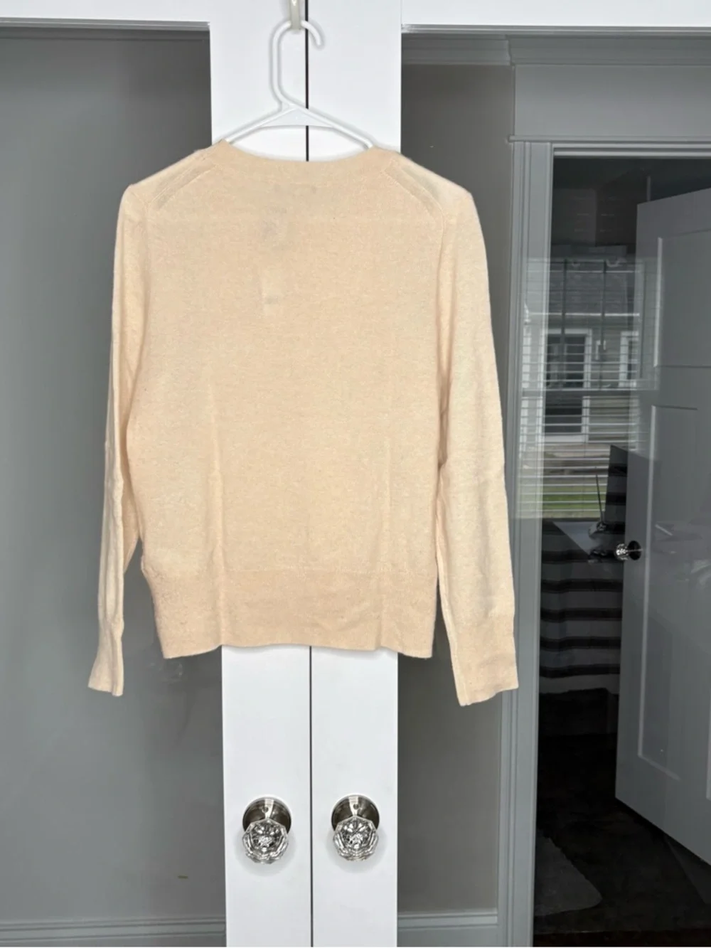 NWT J. Crew Cashmere Classic-fit Crewneck Sweater Heather Natural